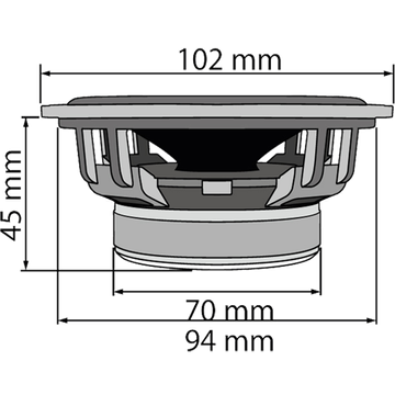 SAL Auto zvučnici, set, 100mm, 2x55W, 4 Ohm - CX 404
