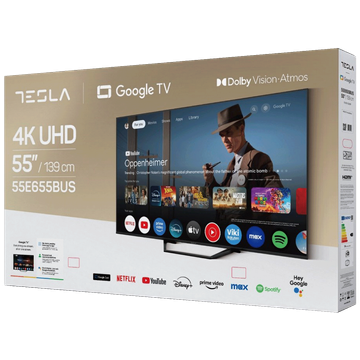 Tesla Televizor Smart LED 4K UltraHD 55", Google TV - 55E655BUS