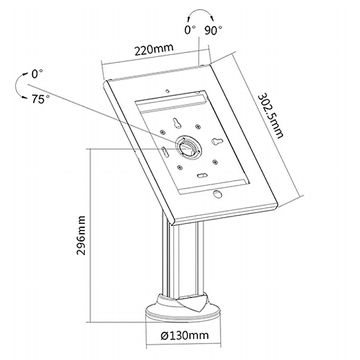 Maclean Stalak za iPad 2 / 3 / 4 / Air, Anti-theft - MC-677