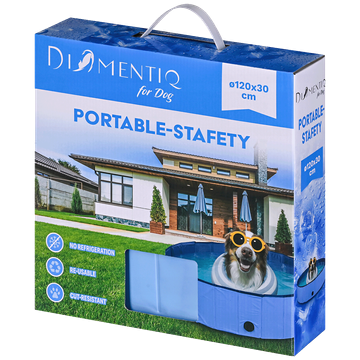 NN Sklopivi bazen za pse 120 x 30cm, DIAMENTIQ - Foldable dog pool DIAMENTIQ