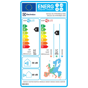 Electrolux Klima uređaj, 24000Btu, -20°, WiFi , Inverter, A++ - EACS/I-24 HTP/N8 EEC