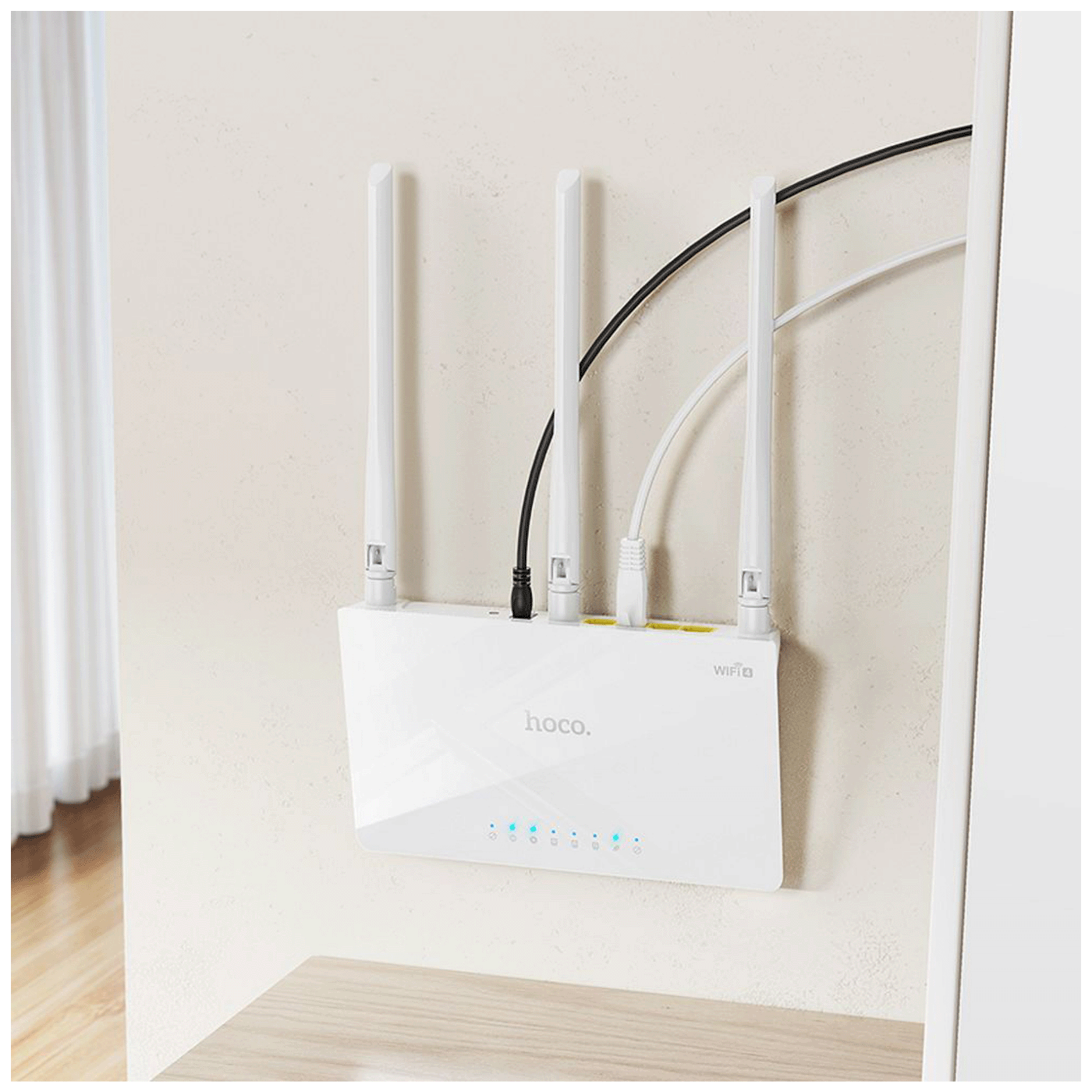 hoco. Wireless N Router, 3 porta, 300 Mbps, 3 x 5 dBi antena - HI30
