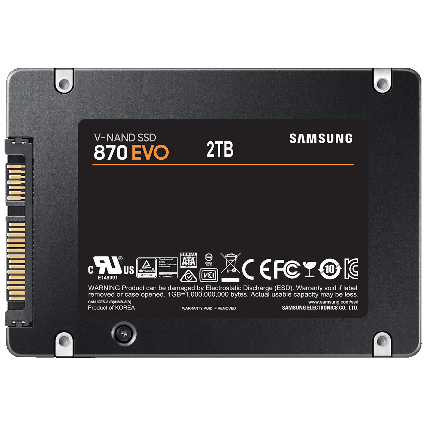 Samsung SSD Disk 2.5", kapacitet 2TB, SATA III, 870 EVO - MZ-77E2T0B/EU