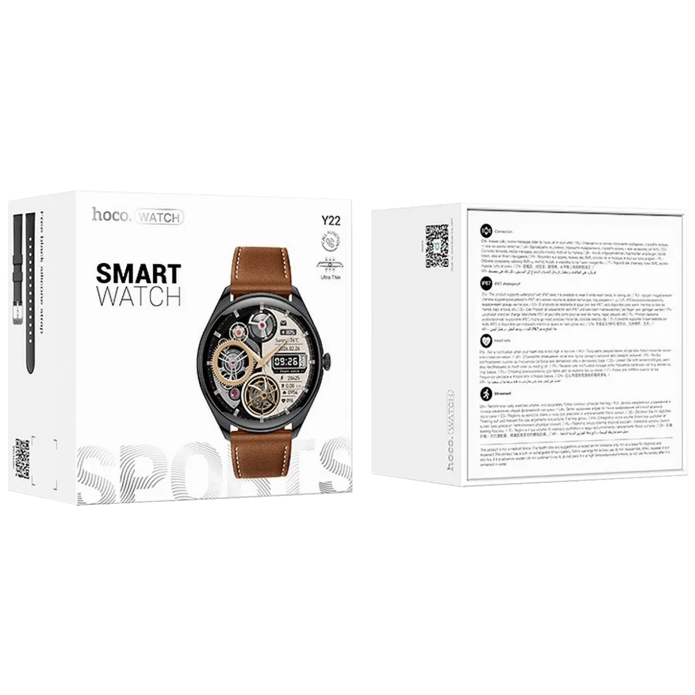 hoco. Pametni sat, 1.43" AMOLED, Bluetooth, IP67 - Y22 Black