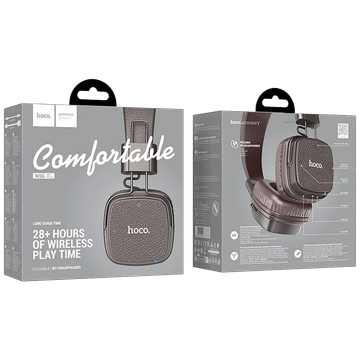 hoco. Bežične/žične slušalice, Bluetooth, AUX - W56 Earl, Brown