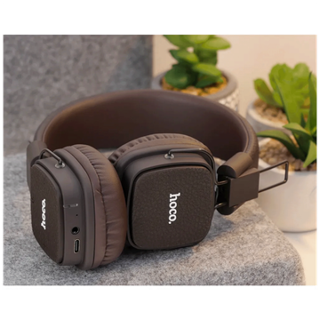 hoco. Bežične/žične slušalice, Bluetooth, AUX - W56 Earl, Brown