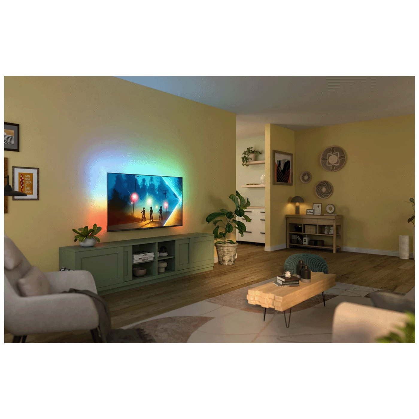 Philips Televizor Smart LED 4K UHD 55"@Titan OS, Ambilight - 55PUS8200/12