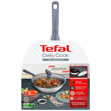 Tefal Tava Wok sa poklopcem, 28 cm, Daily Cook - G7309955