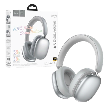 hoco. Bežične slušalice, Bluetooth, ANC - W63 Silver