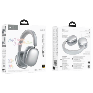 hoco. Bežične slušalice, Bluetooth, ANC - W63 Silver