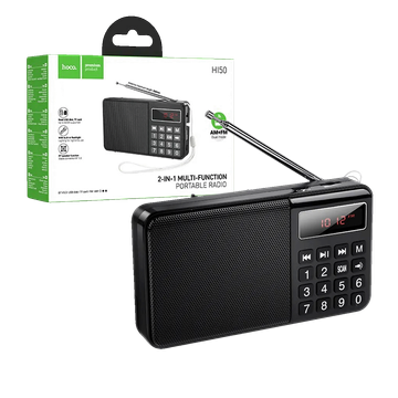 hoco. Radio prijemnik, džepni, AM/FM, MP3, Bluetooth - HI50