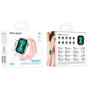 hoco. Pametni sat, 1.75" ekran, Bluetooth, IP67 - Y32 Pink