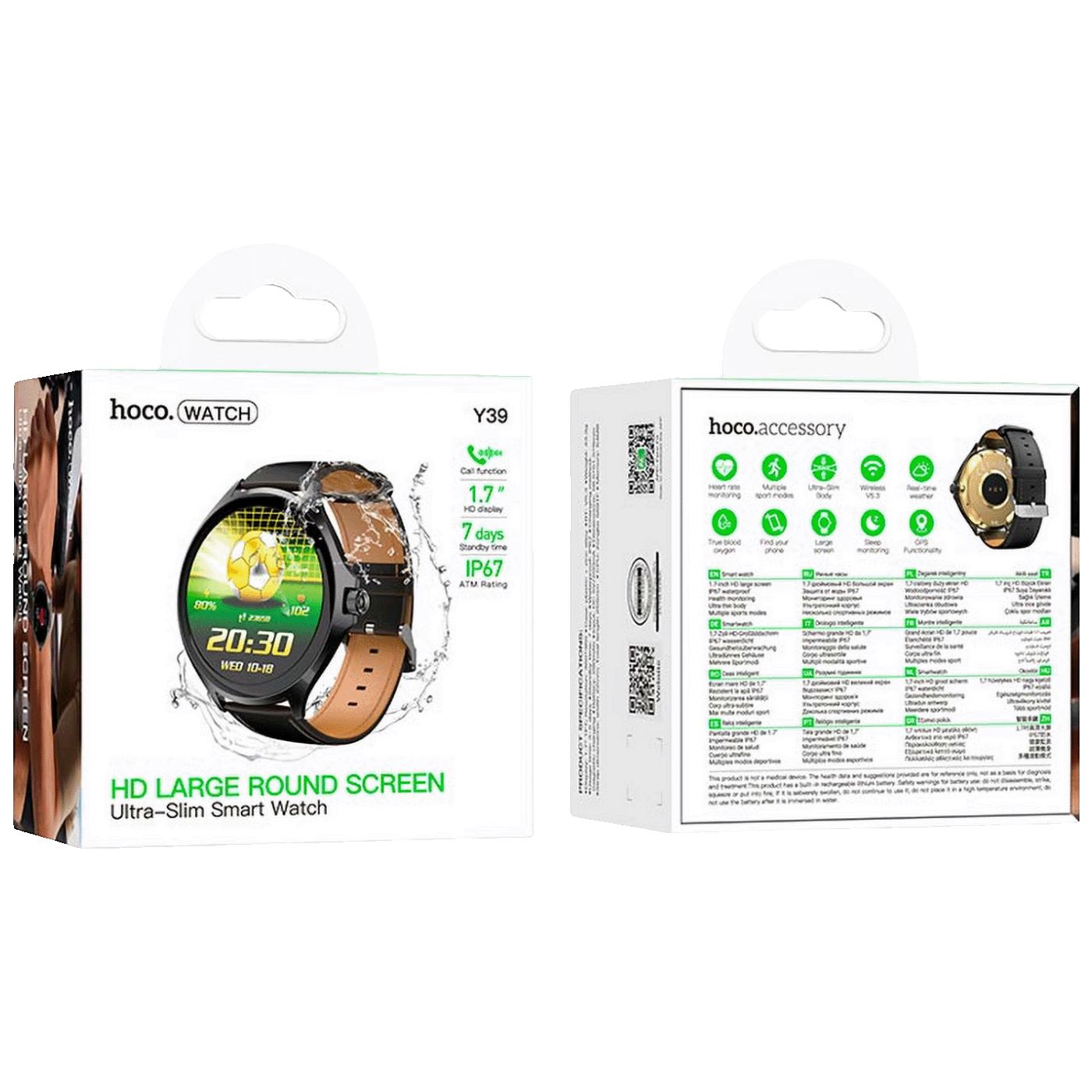 hoco. Pametni sat, 1.7" ekran, Bluetooth, GPS, IP67 - Y39