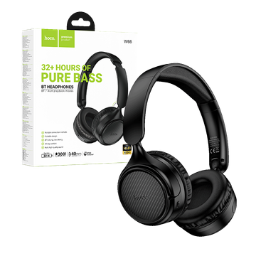 hoco. Slušalice bežične, Bluetooth / AUX - W66 Black