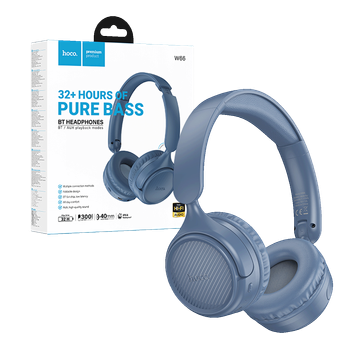 hoco. Slušalice bežične, Bluetooth / AUX - W66 Blue
