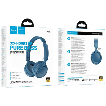 hoco. Slušalice bežične, Bluetooth / AUX - W66 Blue