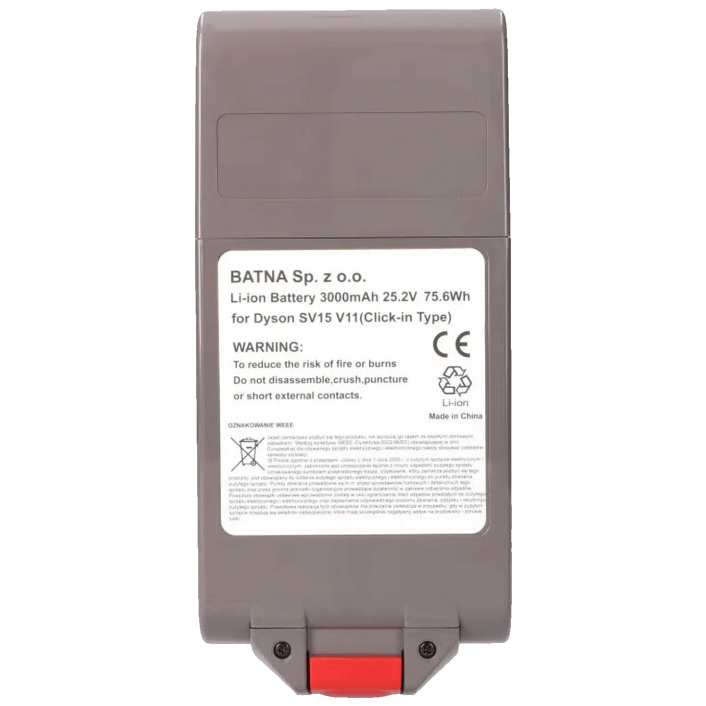 Extralink Baterija za Dyson V11 usisavač, 25.2V 3000mAh - DYSON V11 BATTERY 25.2V 3000mAh