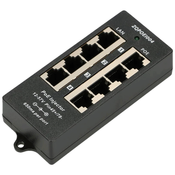 Extralink PoE Injector sa 4 100Mb/s RJ45 porta, pasivni - 4 Port PoE Injector
