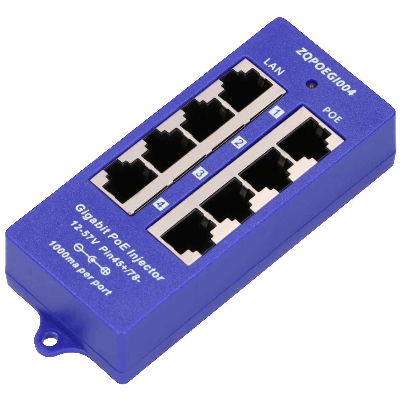 Extralink PoE iInjector sa 4 1000Mb/s RJ45 porta, pasivni - 4 Port Gigabit PoE Injector